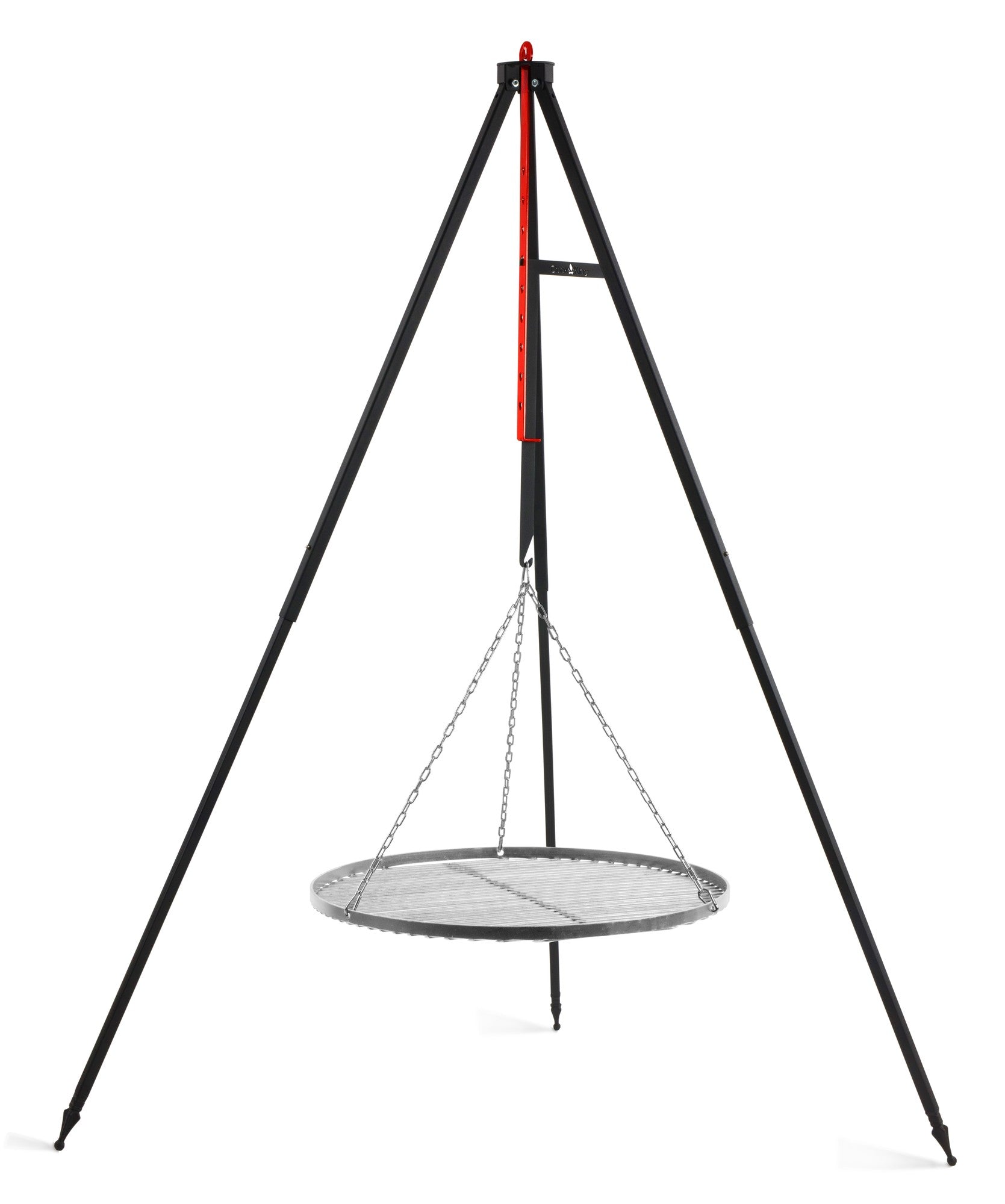 Cook King 160 cm Tripod Grill with 60cm steel grate, studio detail shot 4