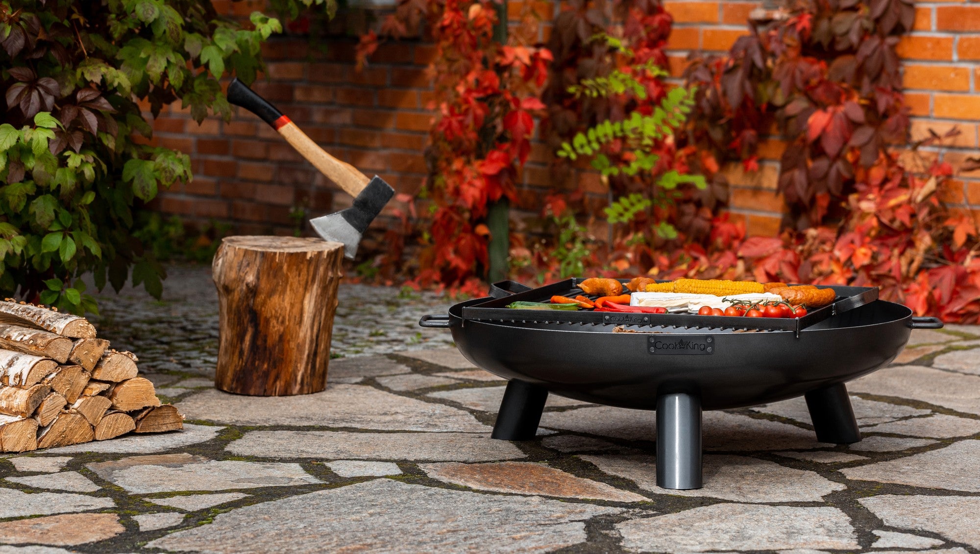 Cook King Bali 70cm Fire Bowl, outdoor lifestyle shot 6