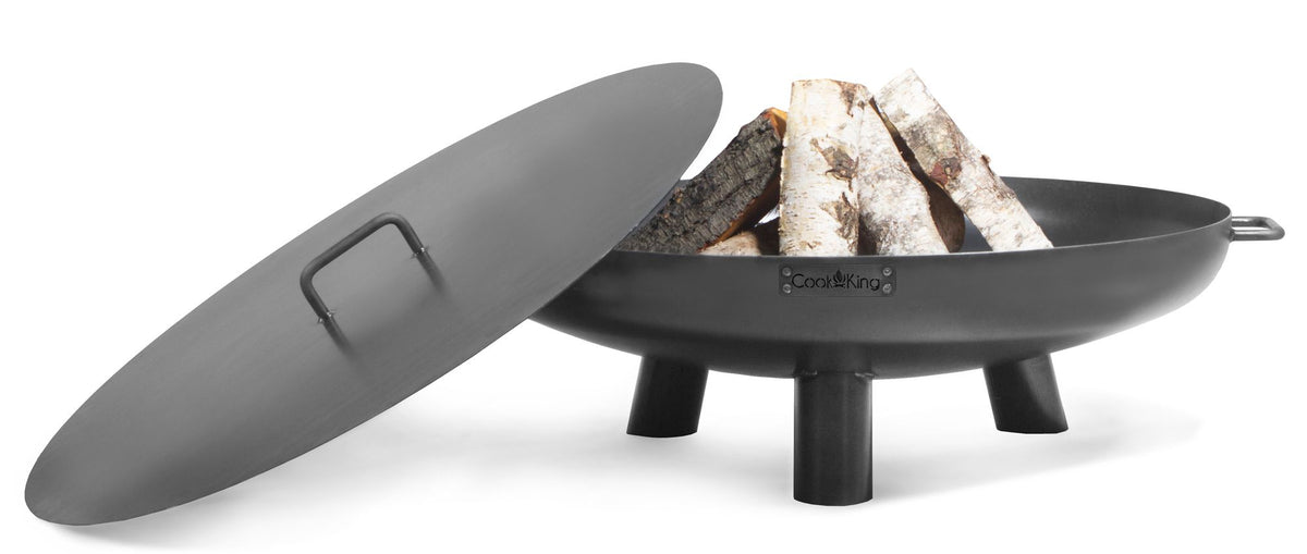 Cook King Set: Fire Bowl BALI 60 cm with Lid 60.5 cm on a white background