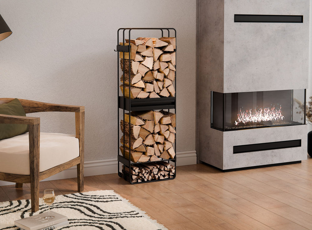 Cook King 120x40x25 cm Wood Rack LOFT in an outdoor setting