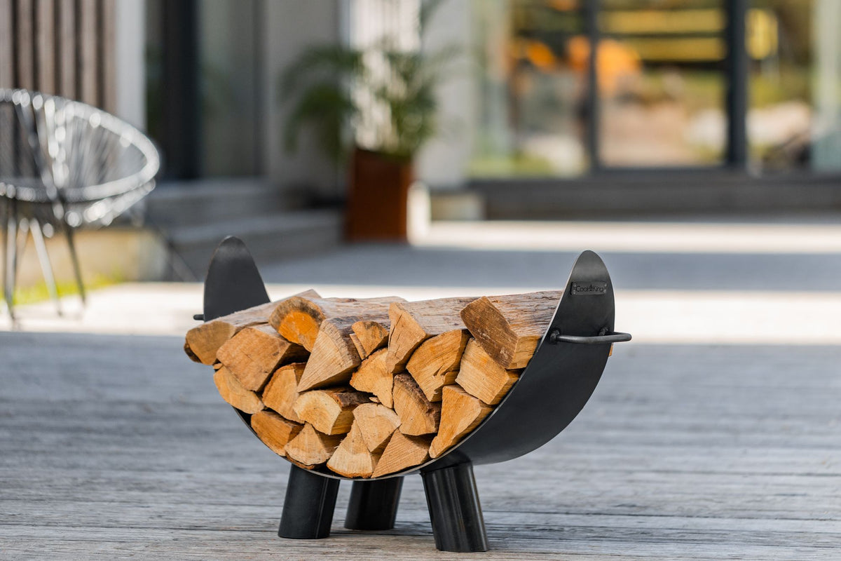 Cook King Wood Rack MILA in an outdoor setting