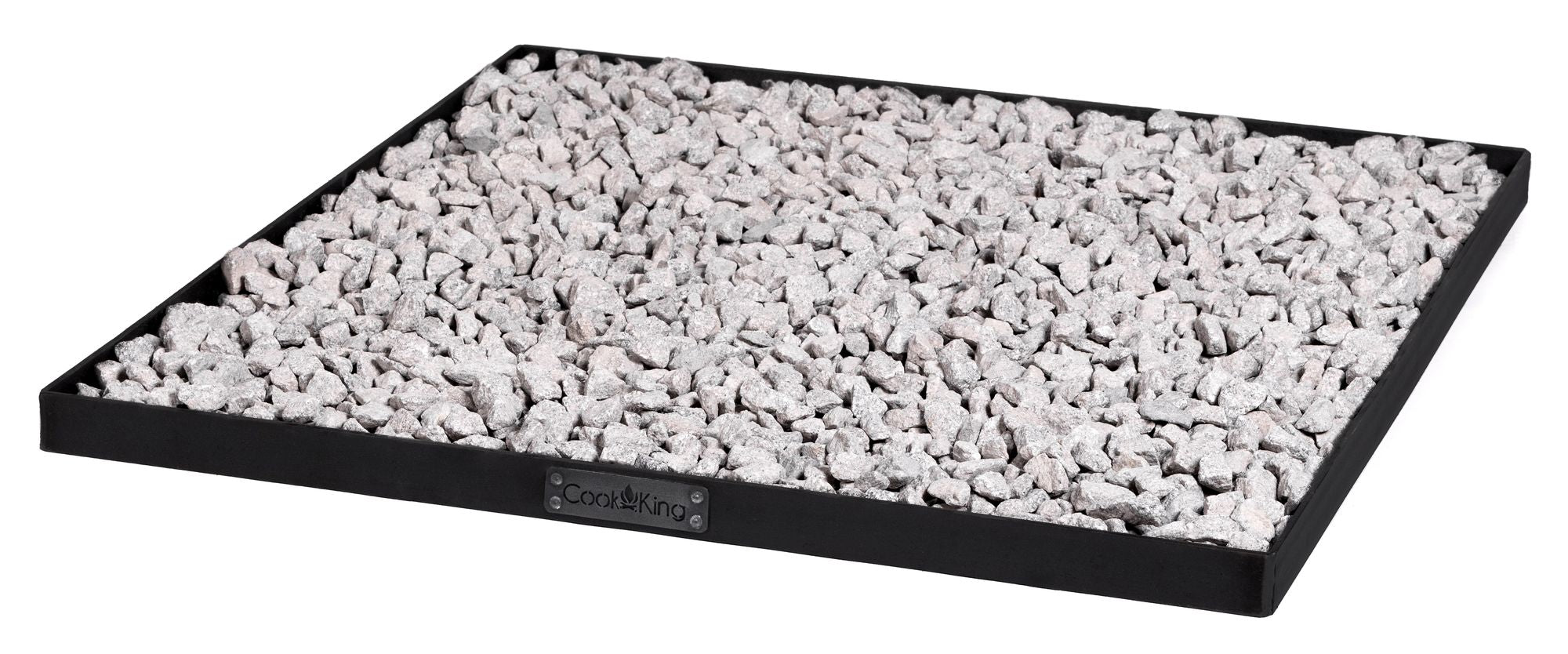 Cook King Square Fire Bowl Base For Decorative Stones 80x80 cm, studio detail shot 2
