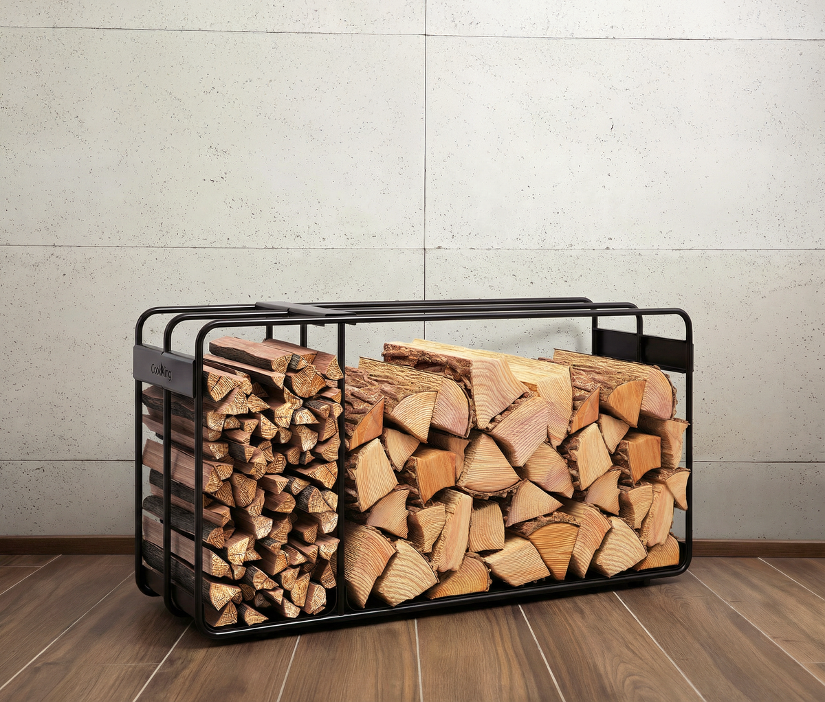 Cook King 80x40x25cm Wood Rack FLOX in an outdoor setting