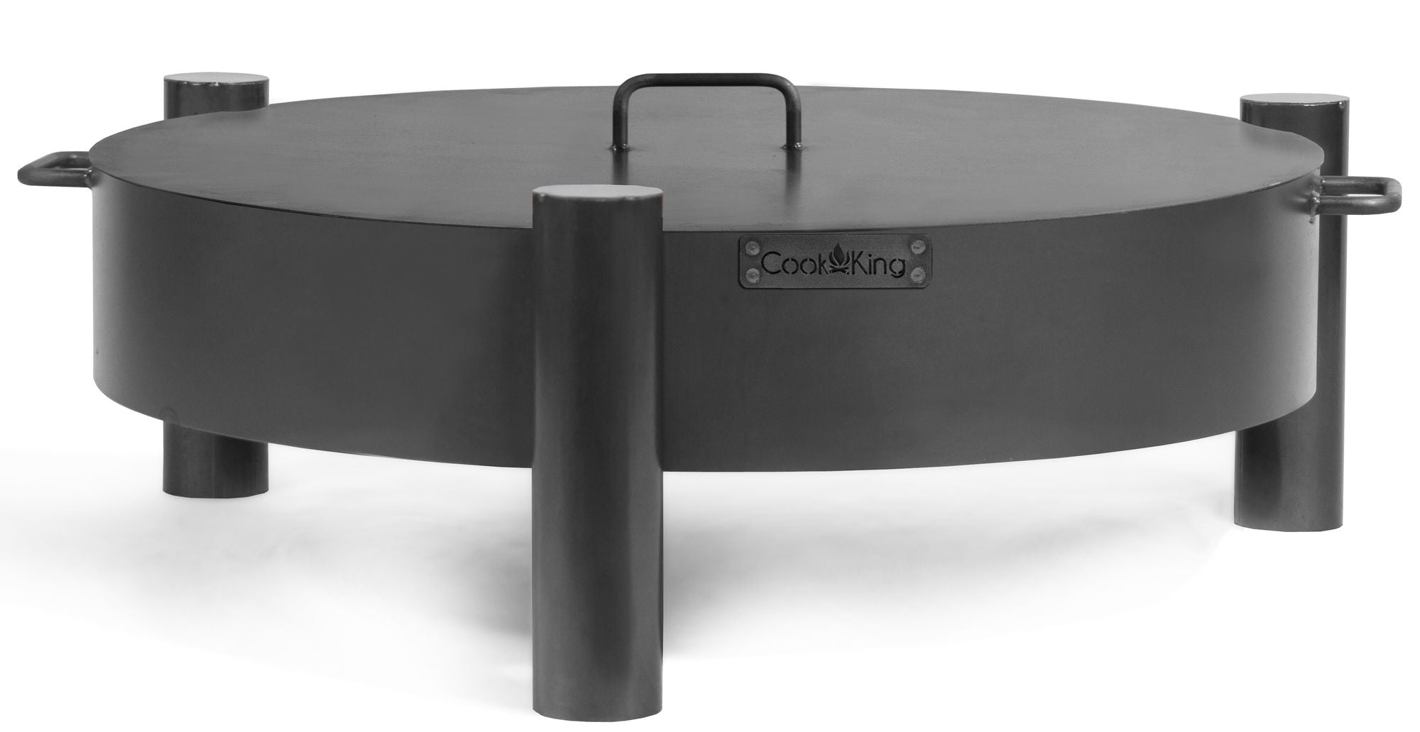 Cook King Set: HAITI 70 cm Garden Fire Bowl with 72 cm Lid on a white background