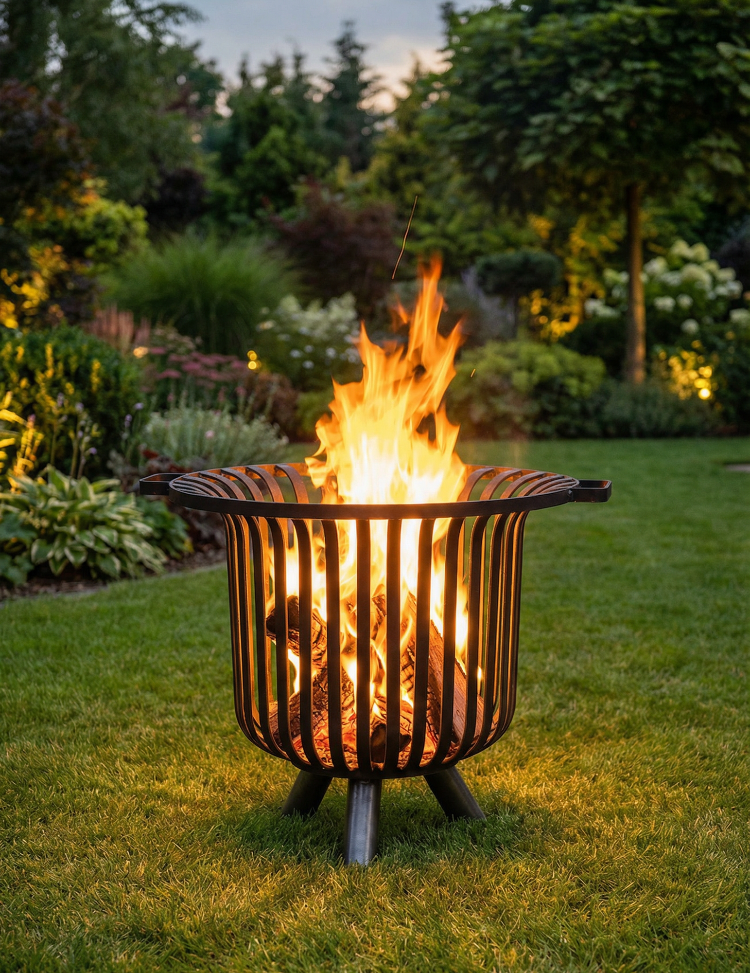 Cook King Fire Basket VERONA in an outdoor setting