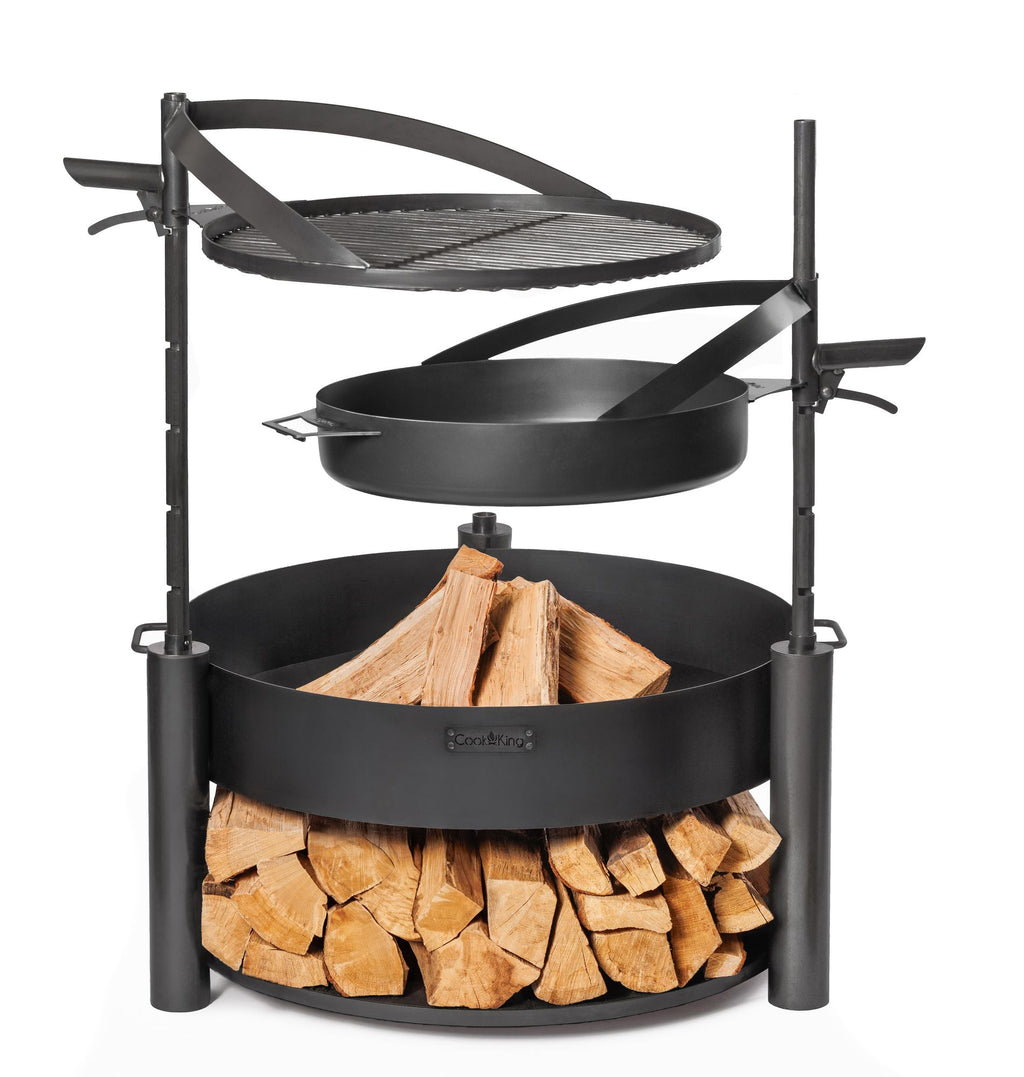 Cook King 60cm Natural Steel Grate with Handle for BANDITO and MONTANA X Fire Bowl, studio detail shot 7