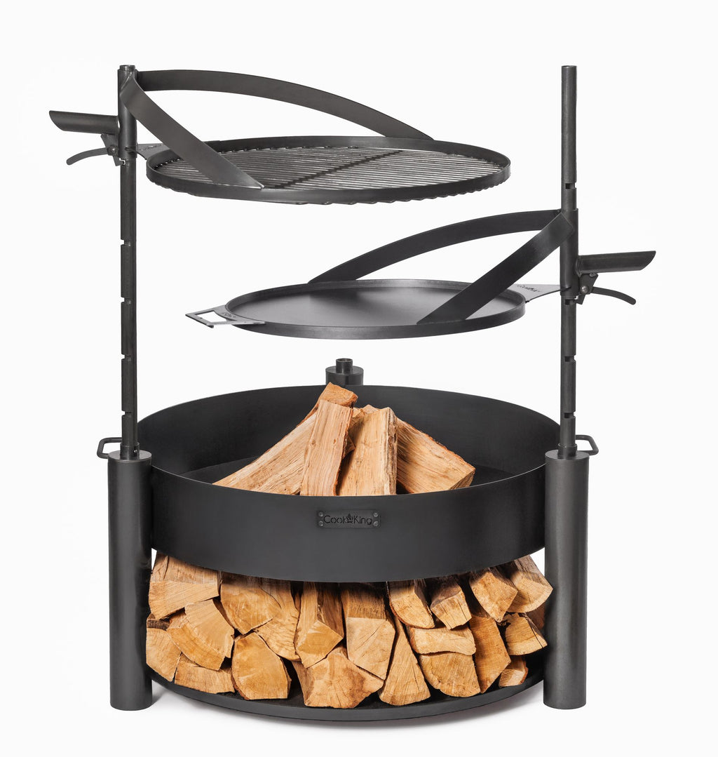 Cook King 60cm Natural Steel Grate with Handle for BANDITO and MONTANA X Fire Bowl, studio detail shot 5