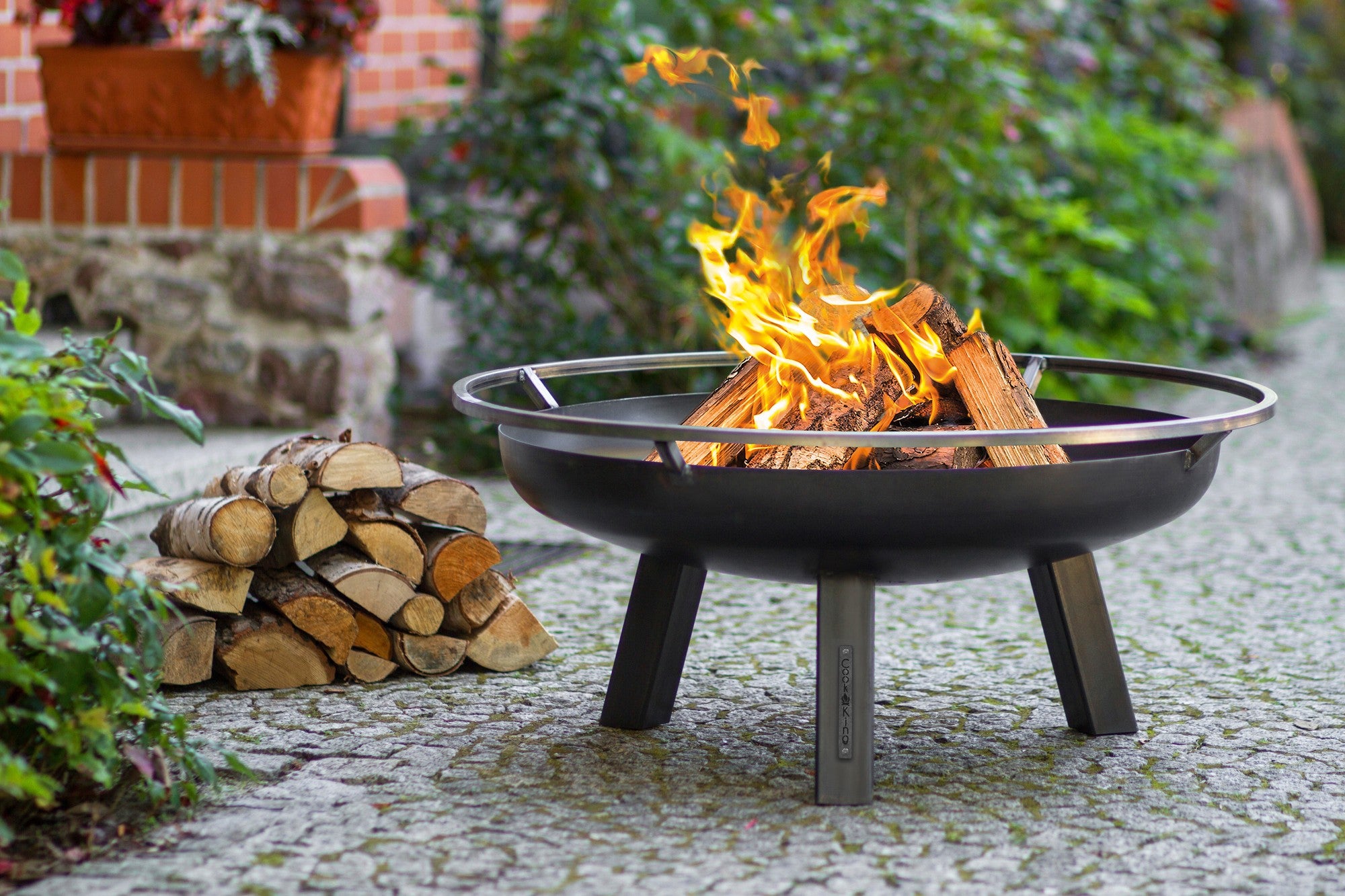 Cook King Porto 60cm Fire Bowl, outdoor lifestyle shot 5