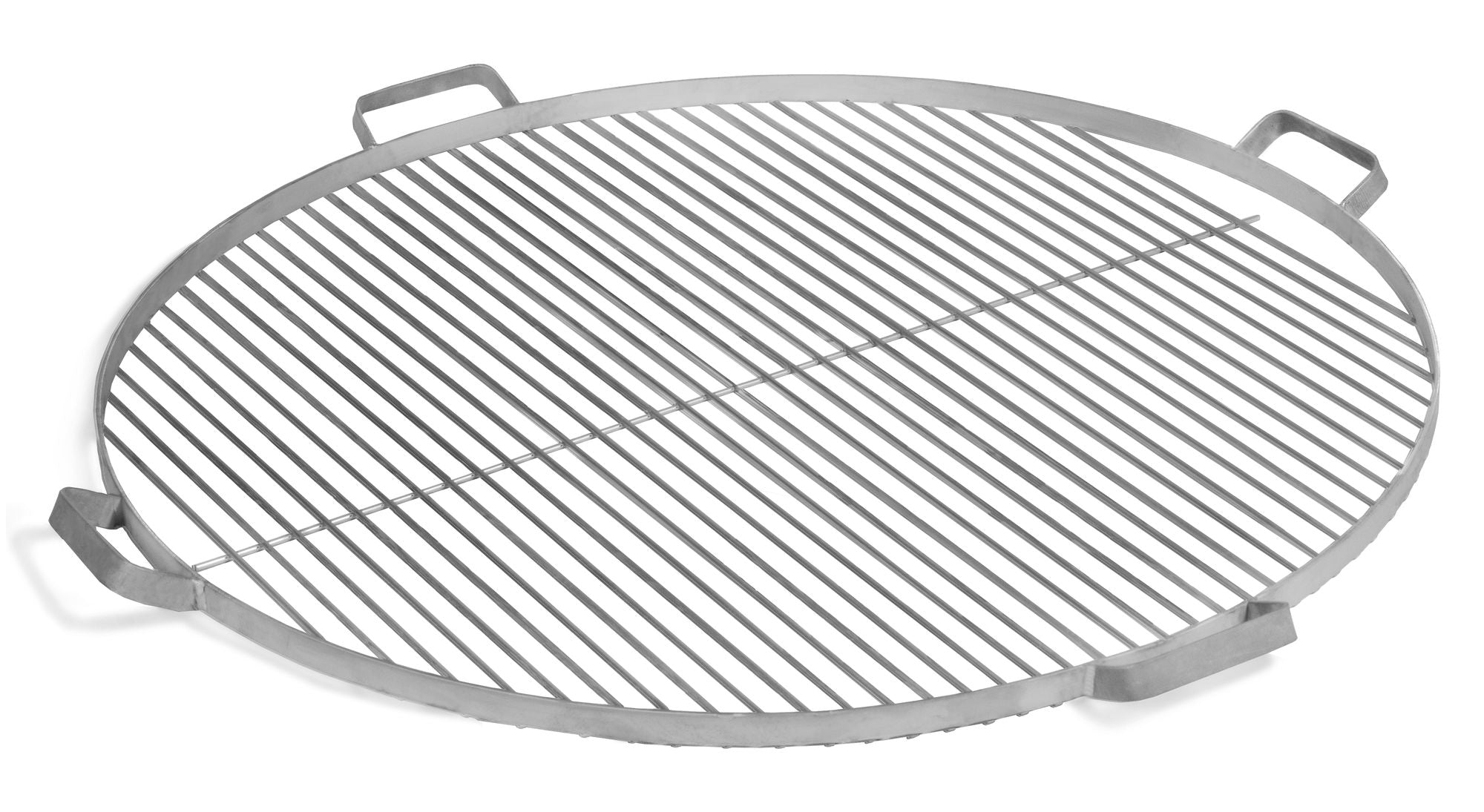 Cook King 80 cm Stainless Steel Grate with 4 Handles For Fire Bowl on a white background