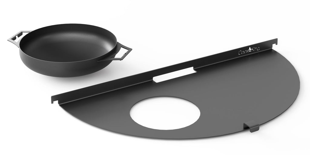 Cook King Semi-circular grill plate 78 cm for an 80 cm Fire Bowl – Wok 40 cm on a white background