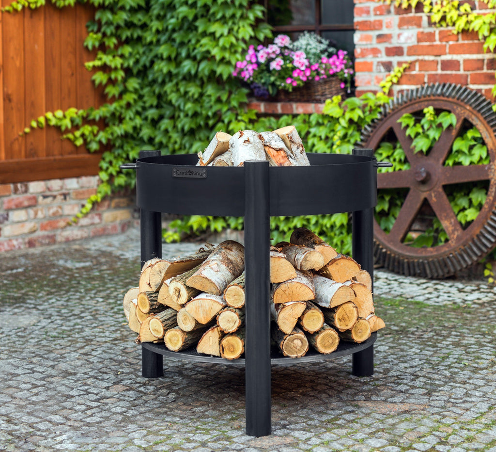 Cook King Montana Tall 80cm Fire Bowl in an outdoor setting