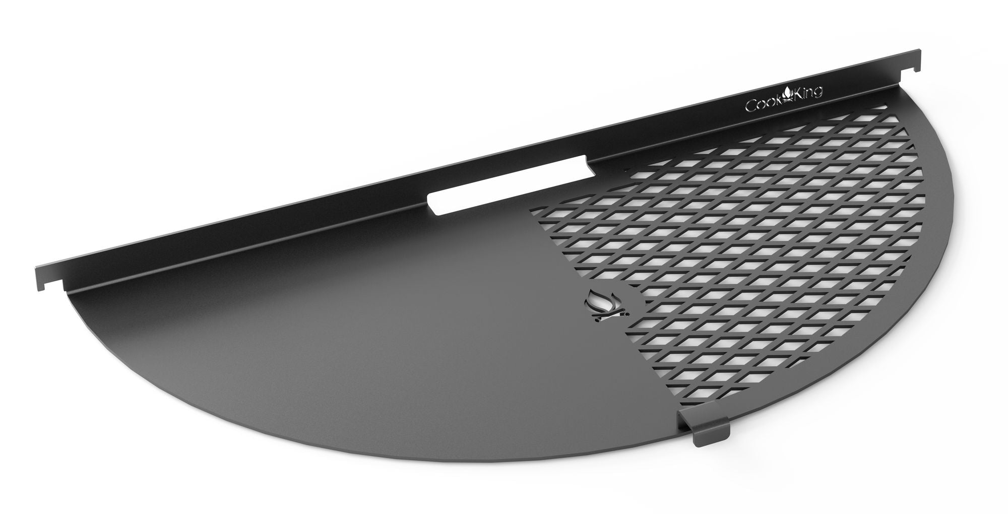 Cook King Semi-circular grill plate with grate 58 cm for a 60 cm Fire Bowl on a white background