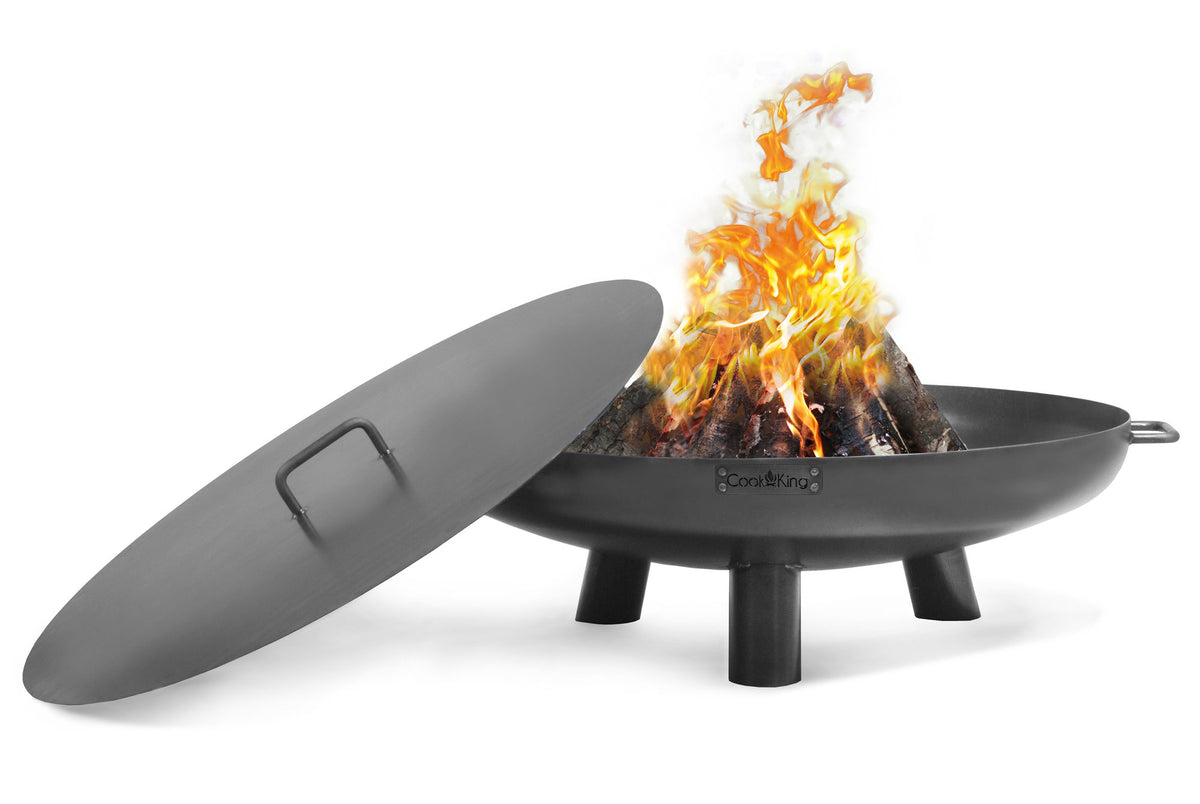 Cook King Set: Fire Bowl BALI 70 cm with Lid 70.5 cm, studio detail shot 8