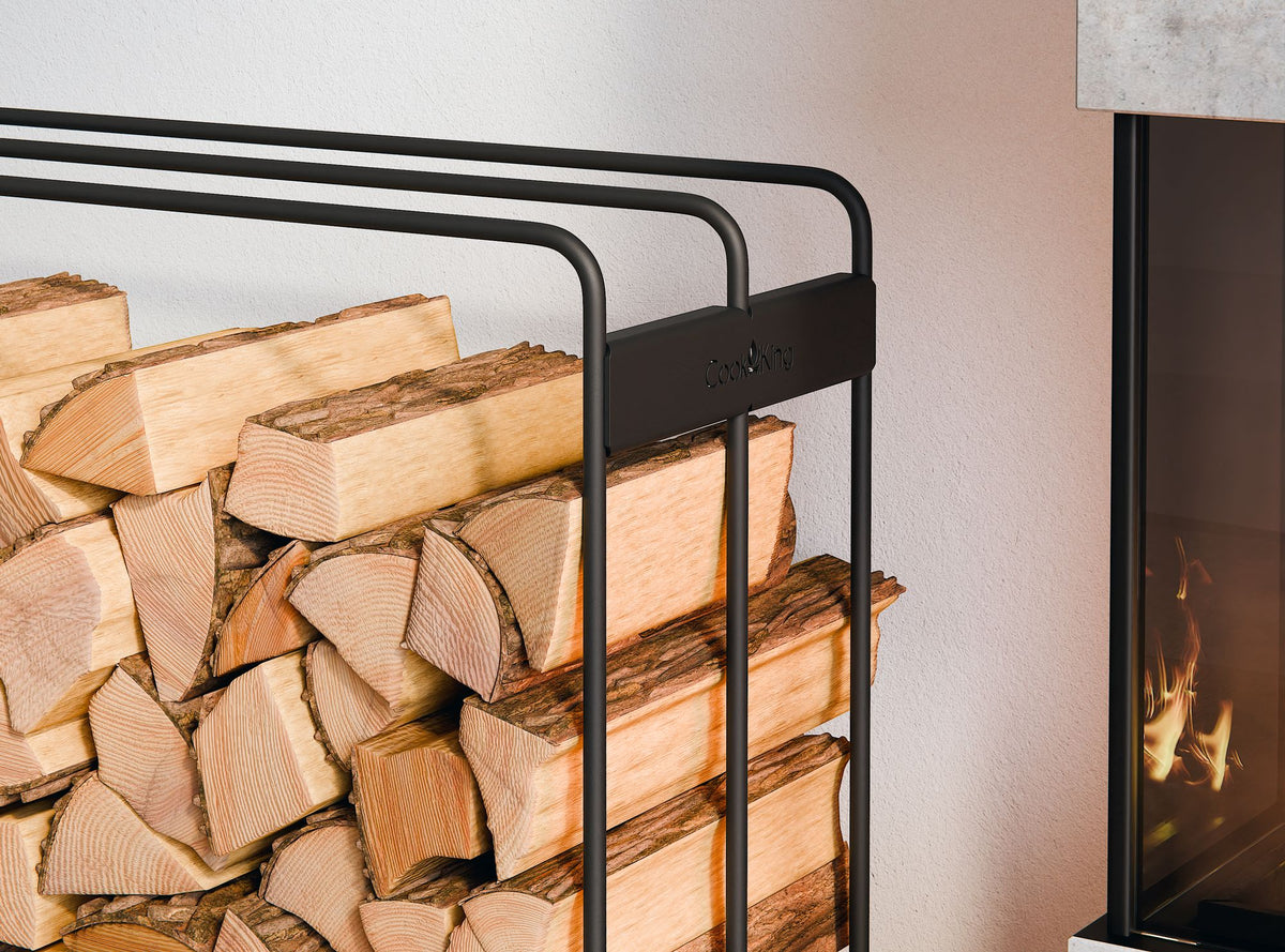 Cook King 60x60x25cm Wood Rack ZENO, outdoor lifestyle shot 5