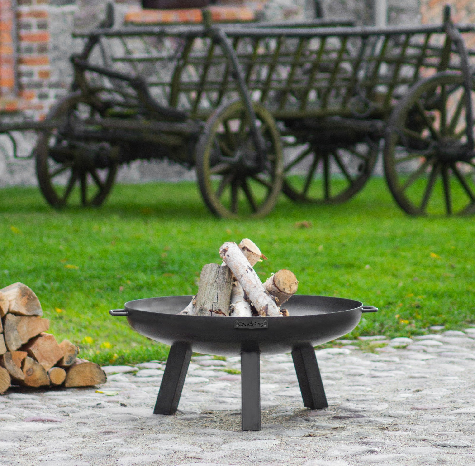 Cook King Polo 60cm Fire Bowl, outdoor lifestyle shot 3