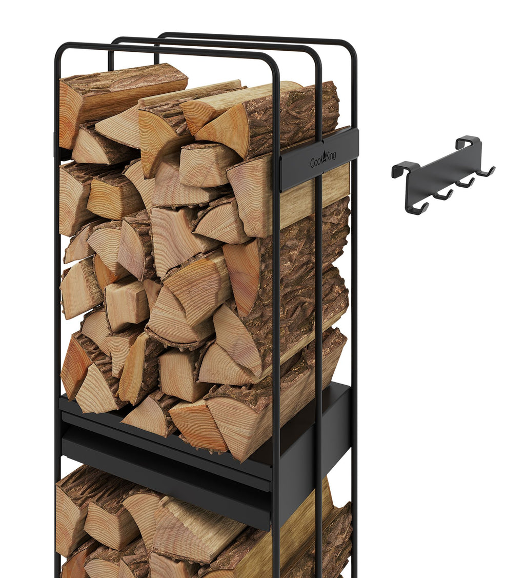 Cook King 120x40x25 cm Wood Rack LOFT, studio detail shot 10