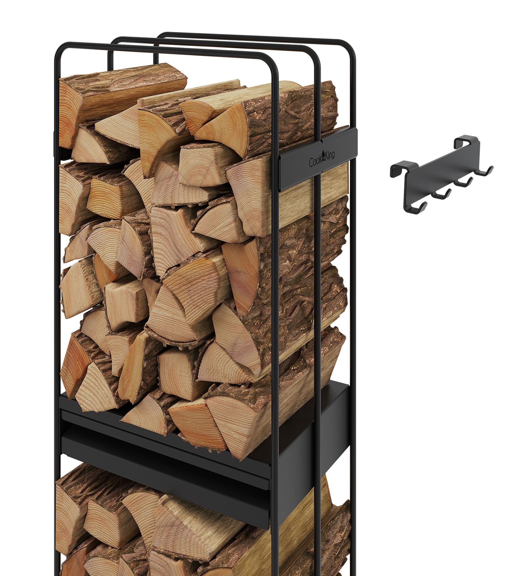Cook King 120x40x25 cm Wood Rack LOFT, studio detail shot 10