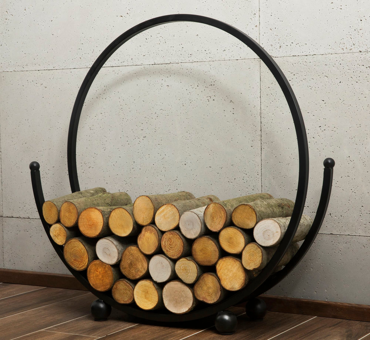 Cook King 80cm Wood Rack SPIRAL in an outdoor setting