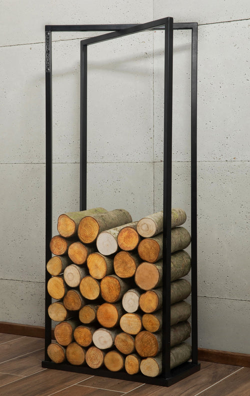 Cook King 120x40x20cm Wood Rack LUIS in an outdoor setting