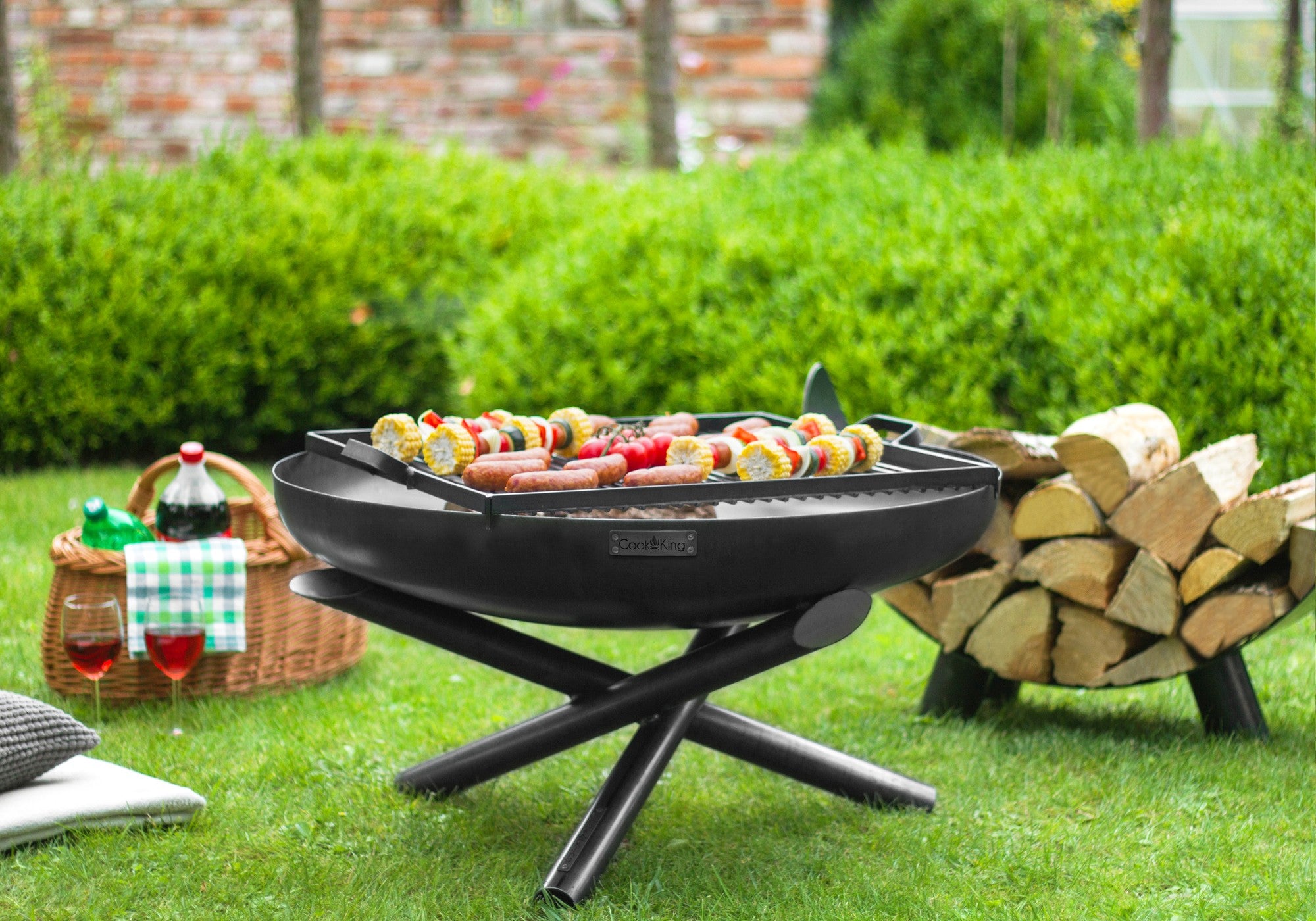 Cook King Indiana 70cm Fire Bowl, outdoor lifestyle shot 7