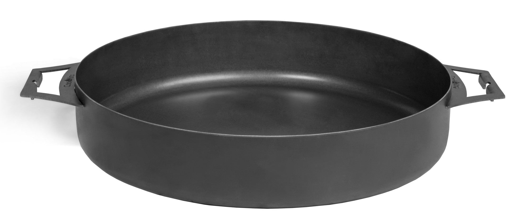 Cook King 50cm Natural Steel Pan with 2 Handles, studio detail shot 3