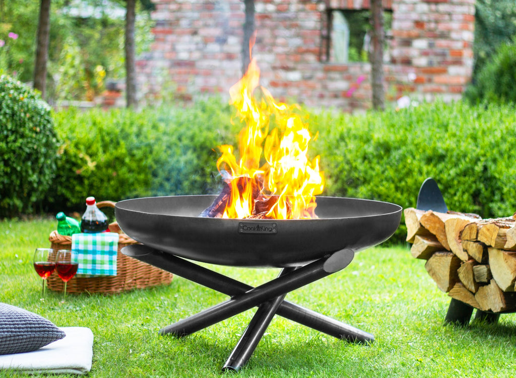 Cook King Indiana 70cm Fire Bowl in an outdoor setting