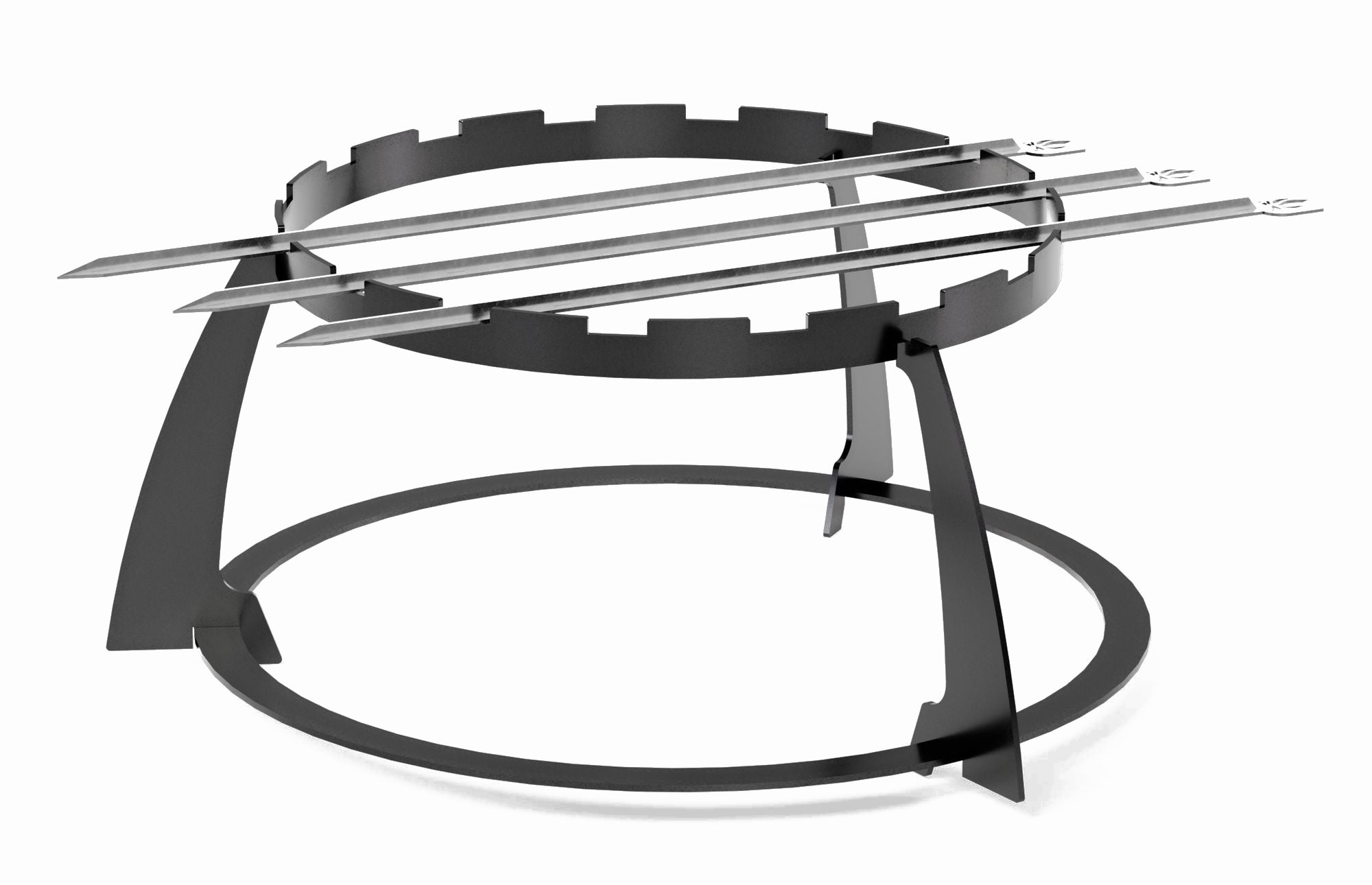 Cook King High rim on a skewer for a grill table 78 cm and 82 cm, studio detail shot 2