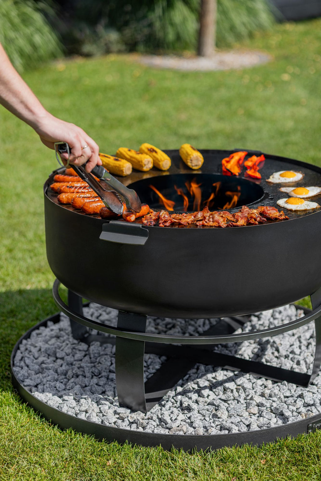 Cook King Viking XXL 60cm Fire Bowl, outdoor lifestyle shot 6