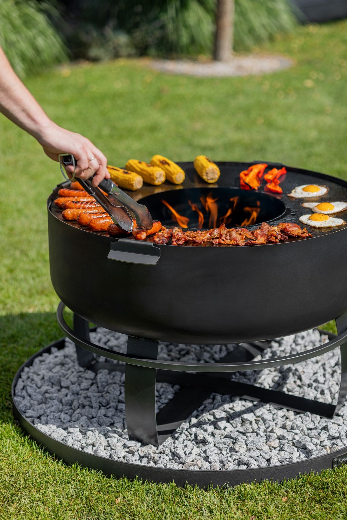 Cook King Viking XXL 60cm Fire Bowl, outdoor lifestyle shot 6