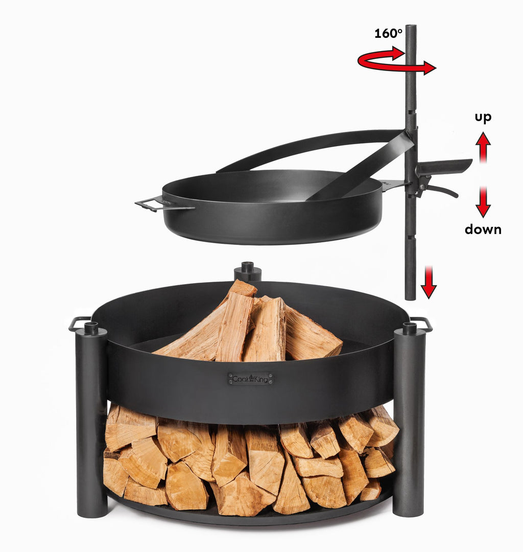 Cook King Pot/Wok Hanger for BANDITO and MONTANA X Fire Bowl, studio detail shot 9