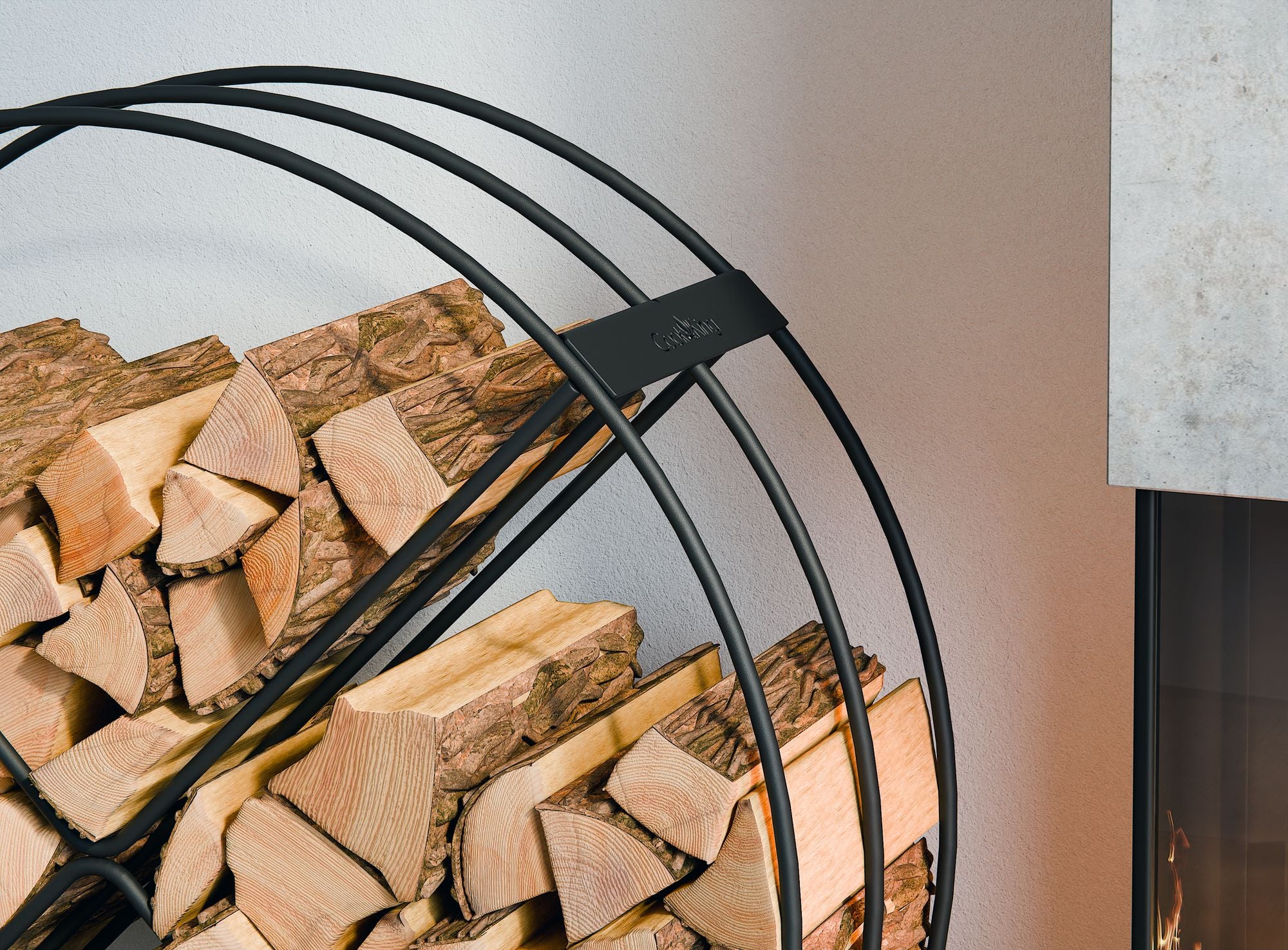 Cook King 80x25cm Wood Rack RONDO, outdoor lifestyle shot 5