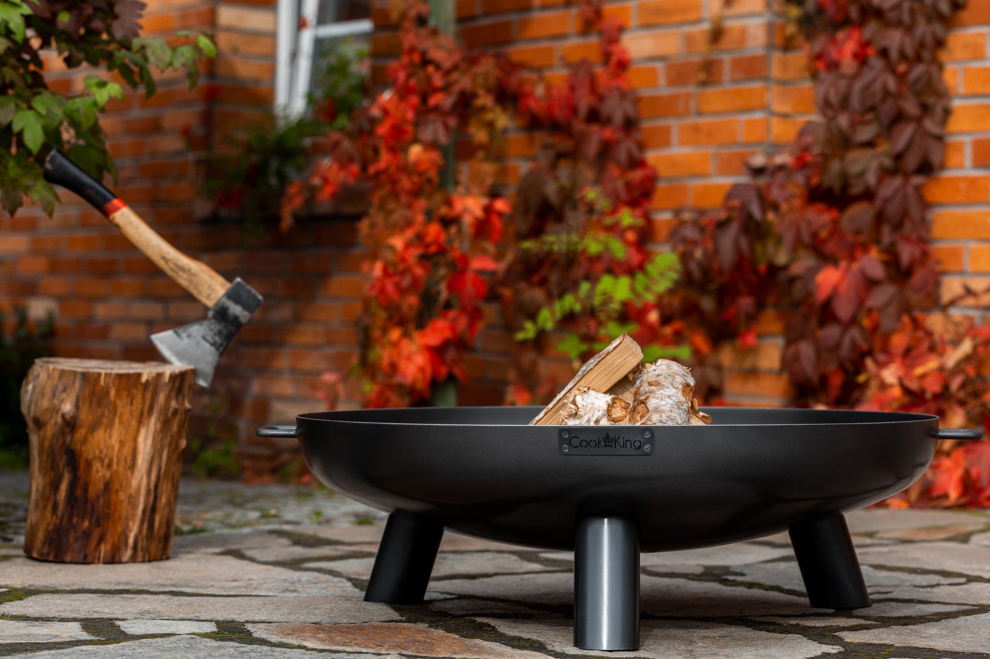 Cook King Bali 80cm Fire Bowl, outdoor lifestyle shot 3