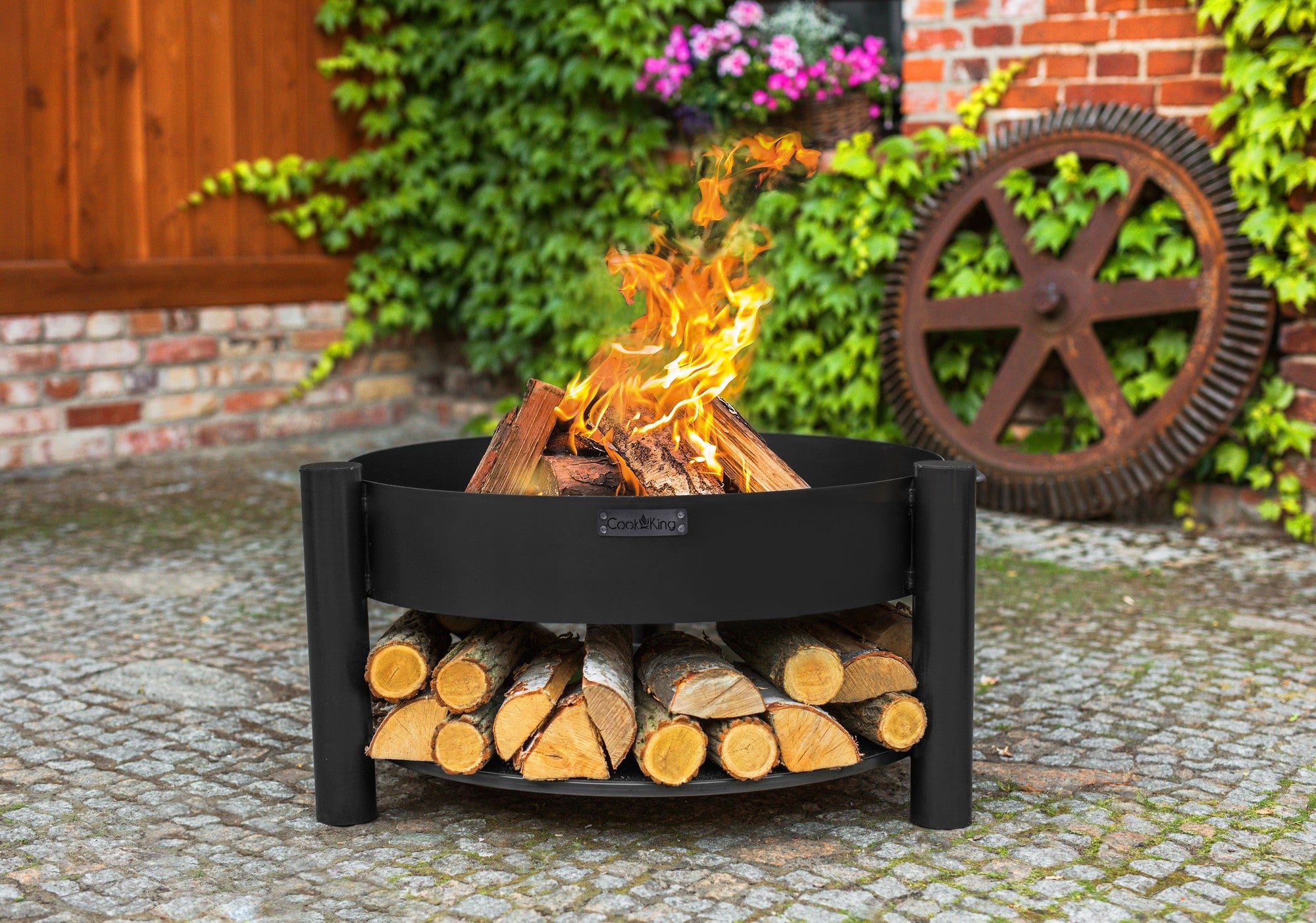 Cook King Montana 60cm Fire Bowl, outdoor lifestyle shot 4