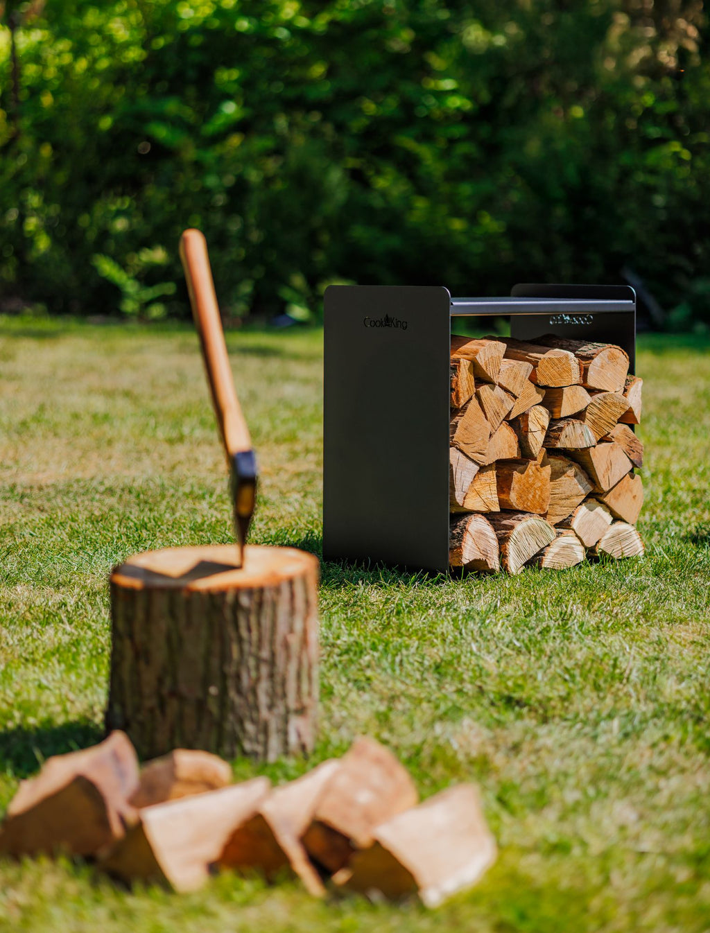 Cook King Wood Rack FUEGO, outdoor lifestyle shot 4