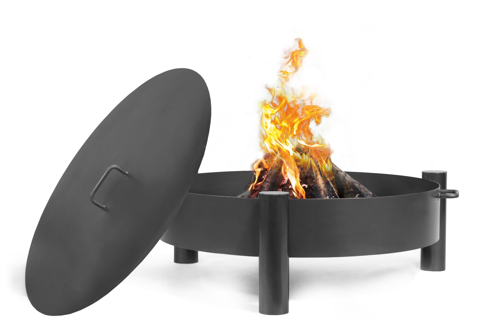 Cook King Set: HAITI 70 cm Garden Fire Bowl with 72 cm Lid, studio detail shot 8
