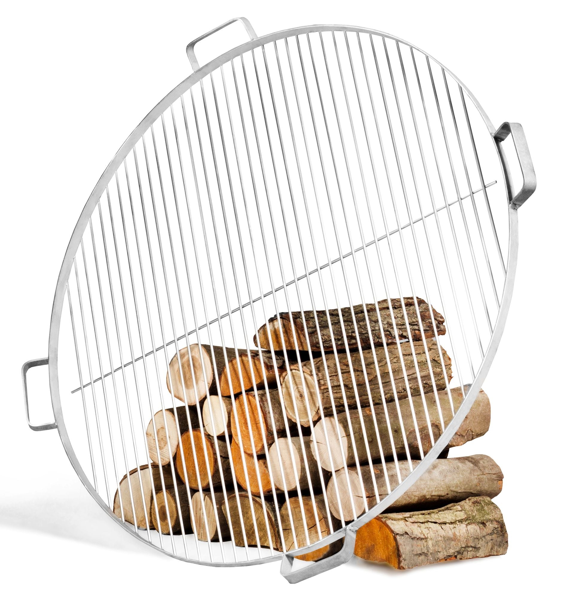 Cook King 70 cm Stainless Steel Grate with 4 Handles For Fire Bowl, studio detail shot 3