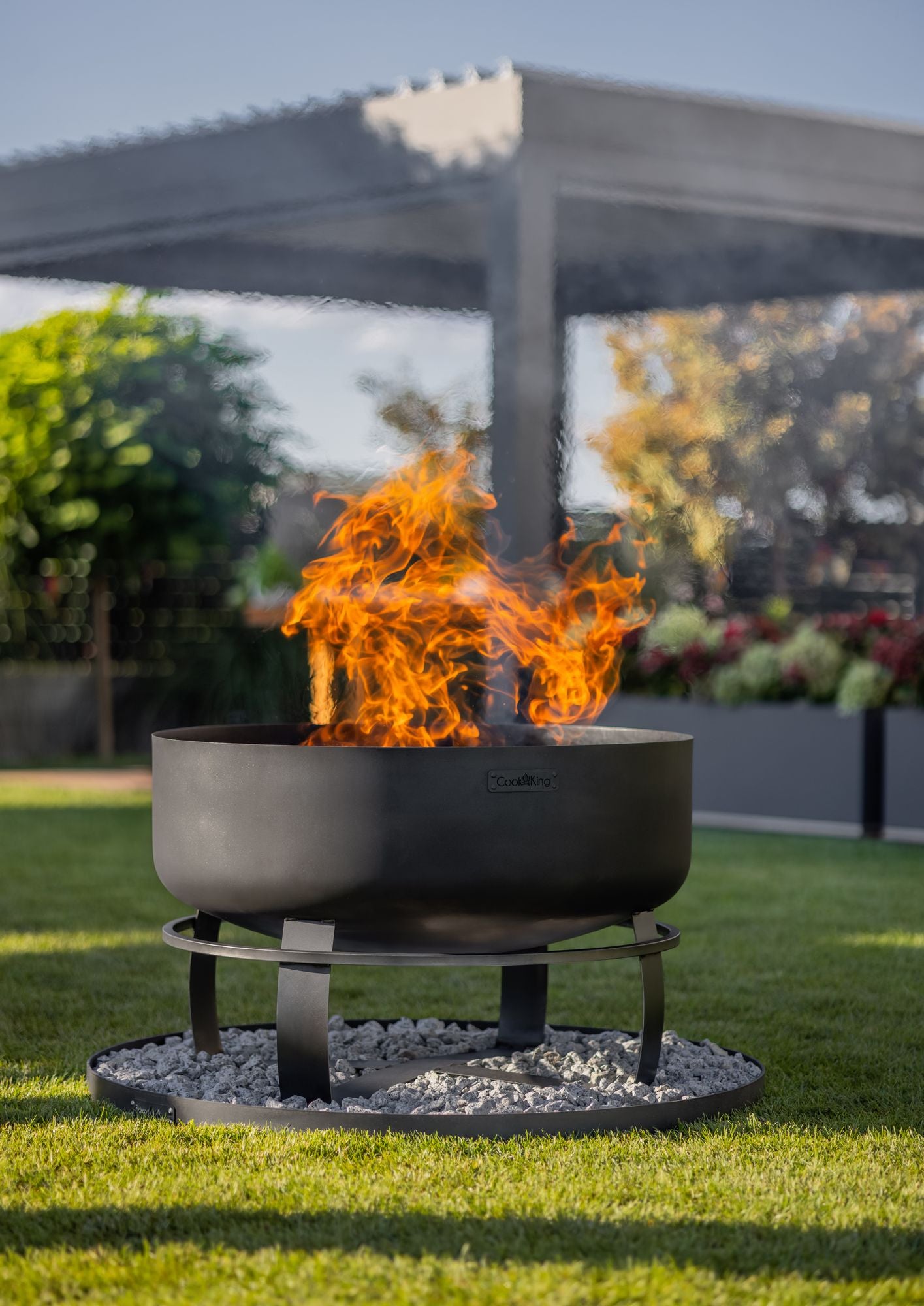 Cook King Round Fire Bowl Base for Decorative Stones photograph 4