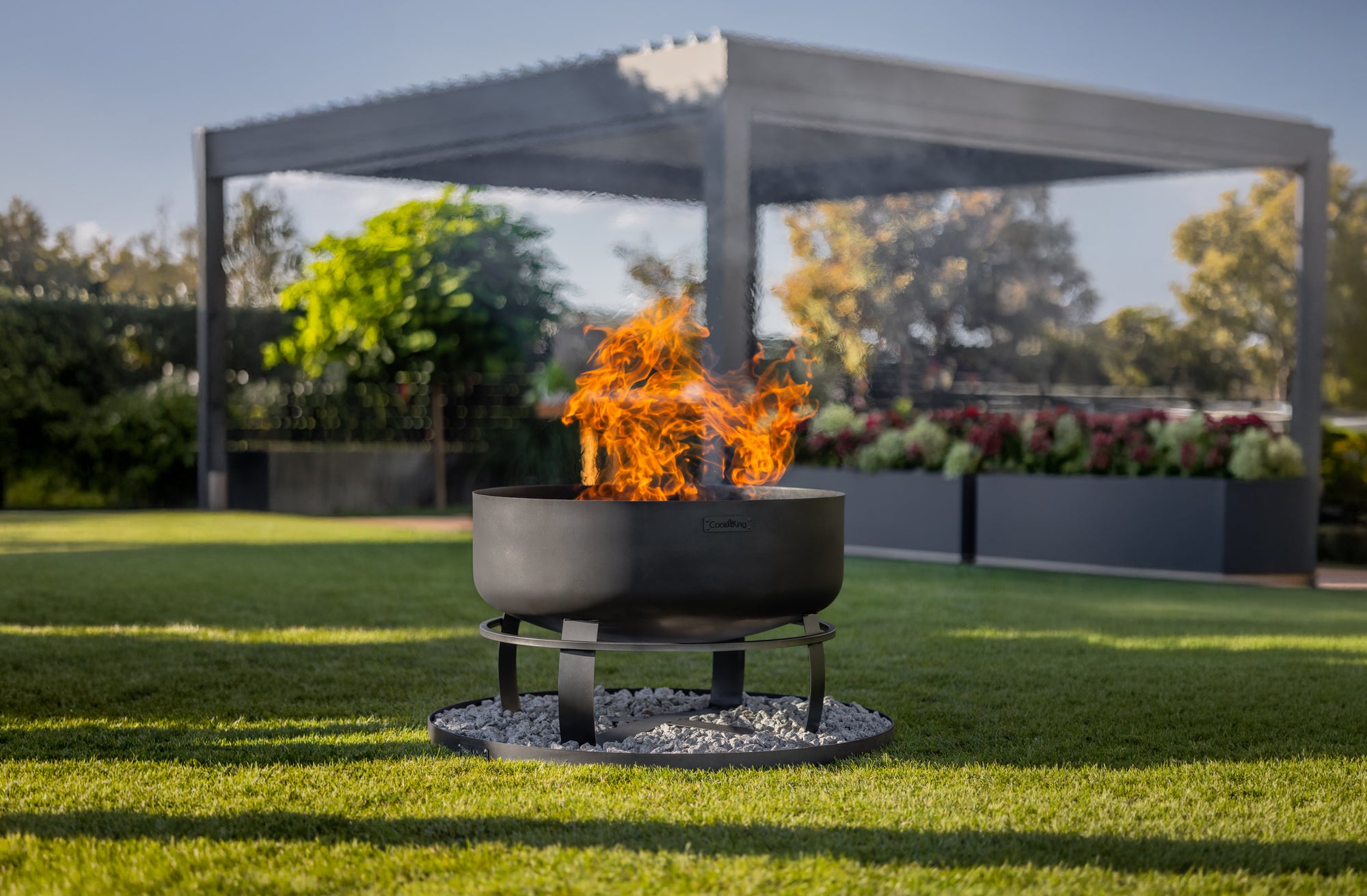 Cook King Round Fire Bowl Base for Decorative Stones photograph 5