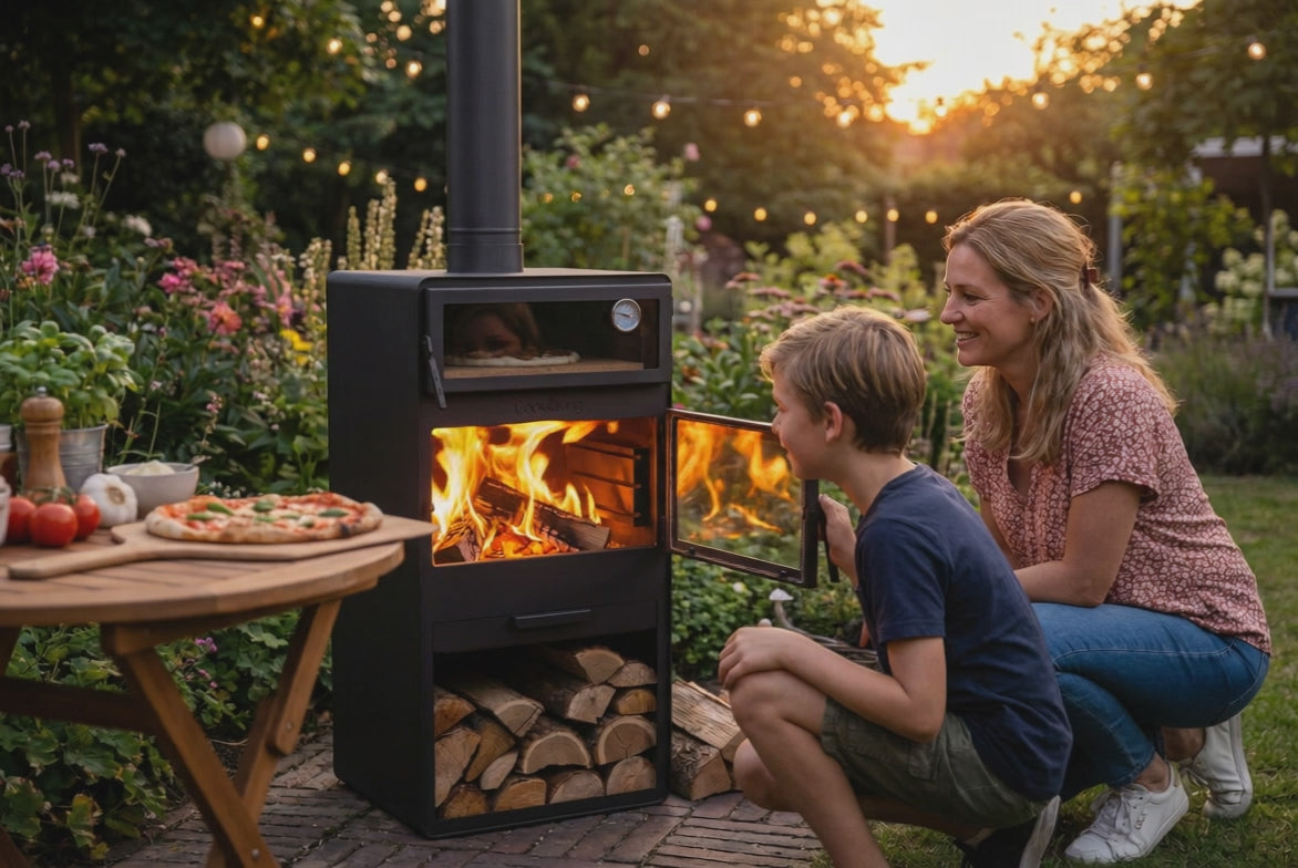 Cook King Vento Garden Stove with Oven and Log Storage video