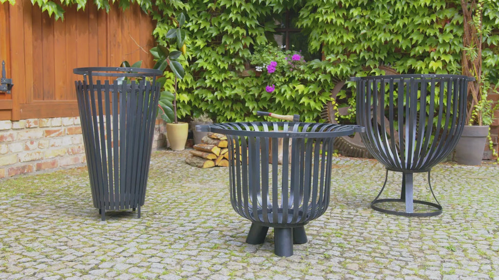 Cook King Fire Basket for Swedish Torches MALMO in use, video