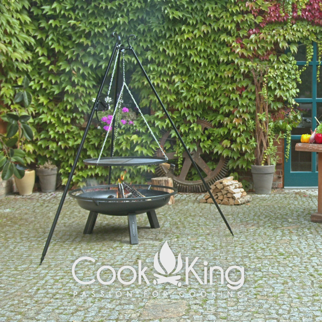 Cook King Porto 60cm Fire Bowl in use, video