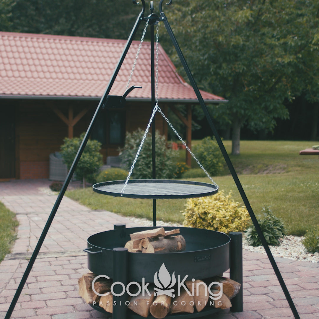 Cook King Montana 80cm Fire Bowl in use, video